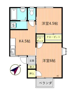 シティハイツエル【2階】の間取り