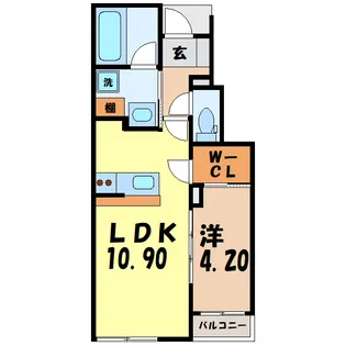 グランツリー井野【1階】の間取り