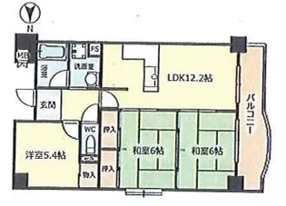 シティハイツ鈴蘭台【7階】の間取り