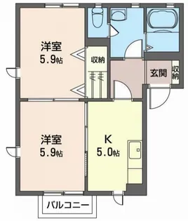 クレシェンテF【1階】の間取り