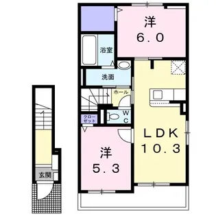 ヴィッラ・フジヤ VII【2階】の間取り