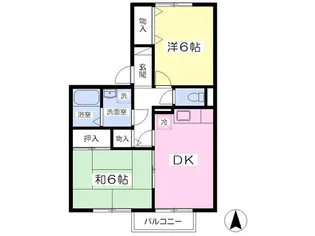 サンスクエア【2階】の間取り