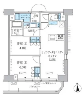 パークアクシス上野三丁目【11階】の間取り