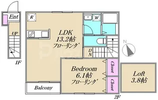 J・URBAN赤塚【2階】の間取り