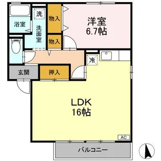 メゾンベール A【2階】の間取り