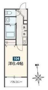 MELDIA鷹の台【1階】の間取り