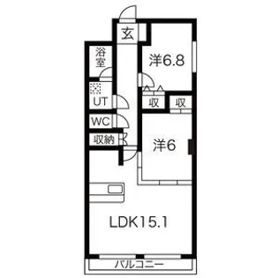 センチュリーパーク善進本町【2階】の間取り