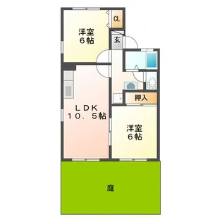 セジュール尾ノ上【1階】の間取り