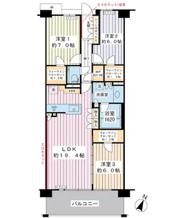 ザ・パークハウス新浦安マリンヴィラカームプラザ【3階】の間取り