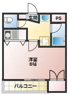 パルミラ浜【2階】の間取り