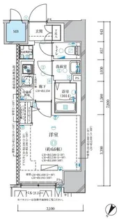 ディアレイシャス名古屋中村公園II【5階】の間取り