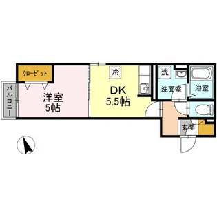ラ・ルミエール中野坂上【2階】の間取り