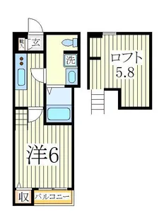 エスペランサAK豊四季【1階】の間取り