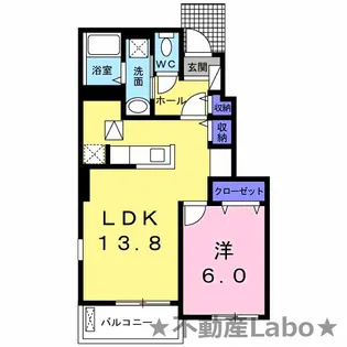 徳島県徳島市川内町旭野【アパート】の間取り