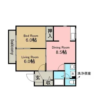 プリシェール朝宮【1階】の間取り