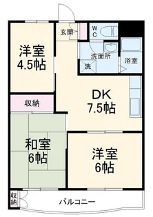 青木公園マンション【1階】の間取り
