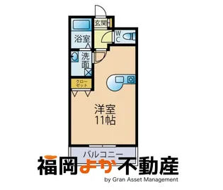 フォルビート博多【5階】の間取り