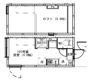 Blue Sands【1階】の間取り