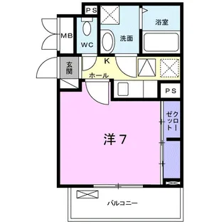 ヌーベル中浦和【1階】の間取り