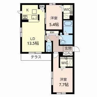 ヴィーブルSONE 曽根 II【1階】の間取り