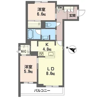 セントリビエ南平【3階】の間取り
