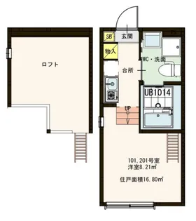 ディア コート梅島【2階】の間取り
