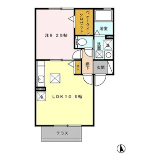ウィルモア城山【1階】の間取り