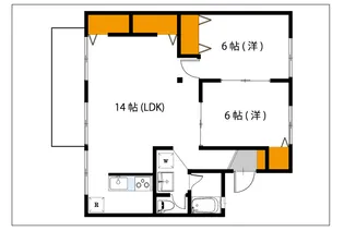 シャンポール東川原【1階】の間取り