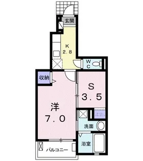 プラティーク リヴ【1階】の間取り