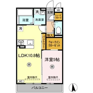 ノアールブラン泉中央【3階】の間取り