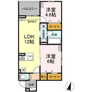 Asset-Court八坂【2階】の間取り