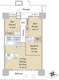 パデシオン大久保ザ・マスターレジデンス【9階】の間取り