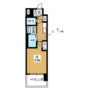 エステムコート名古屋黒川シャルマン【3階】の間取り