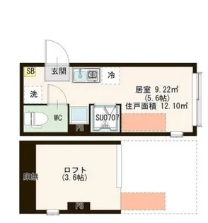 エディフィッシオ小竹向原【1階】の間取り