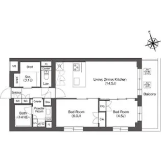 ルーウェ東大泉【2階】の間取り