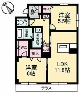 グランベレオ川口【1階】の間取り