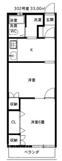 山口マンション【3階】の間取り