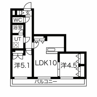 メニーズコート麻生西プレミア【4階】の間取り