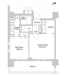 プライムアーバン神楽坂【10階】の間取り