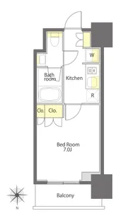 プライムメゾン白金高輪【10階】の間取り