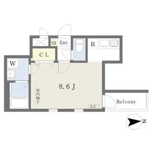 Cherim志賀本通【2階】の間取り