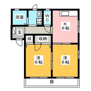 ブエナ雁宿【1階】の間取り