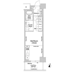飯田橋ガーデンフラッツ【2階】の間取り