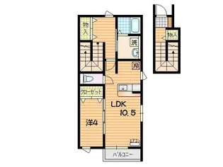 ボヌールハウス【2階】の間取り