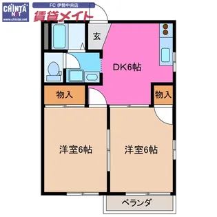 ネオハイツオークE棟【2階】の間取り