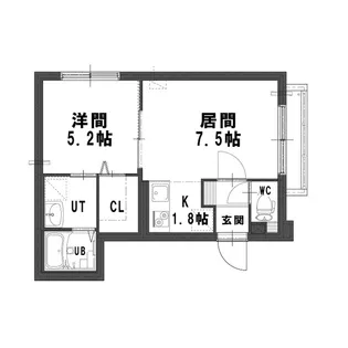 グランメールスハラ北24条【2階】の間取り