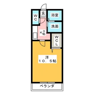 リバース山喜【1階】の間取り