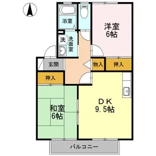 フェルメールヒルズ【2階】の間取り