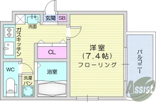 ラピス雨宮【2階】の間取り