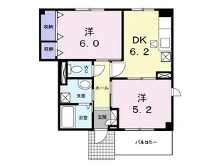 フォンティーヌ豊田II【1階】の間取り